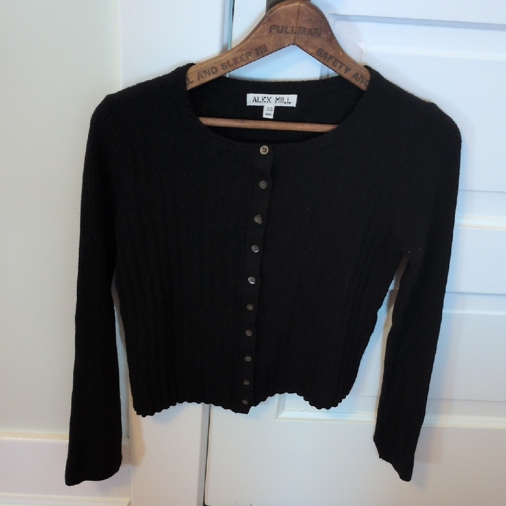 Alex Mill Women's Black Cardigan Sweater - Picture 2 of 8